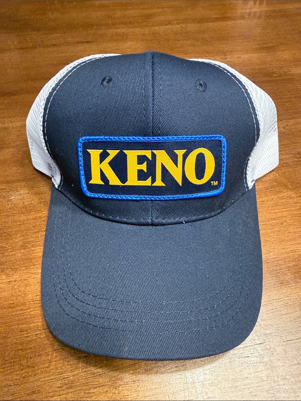 Othr Black and White KENO Patch Trucker Hat